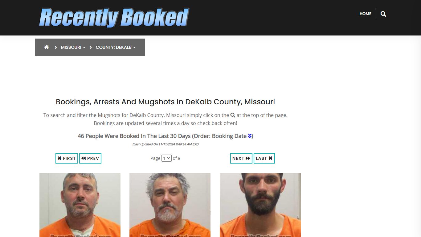 Bookings, Arrests and Mugshots in DeKalb County, Missouri - Recently Booked