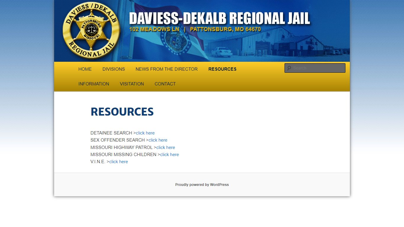 RESOURCES | Daviess/Dekalb Regional Jail Website